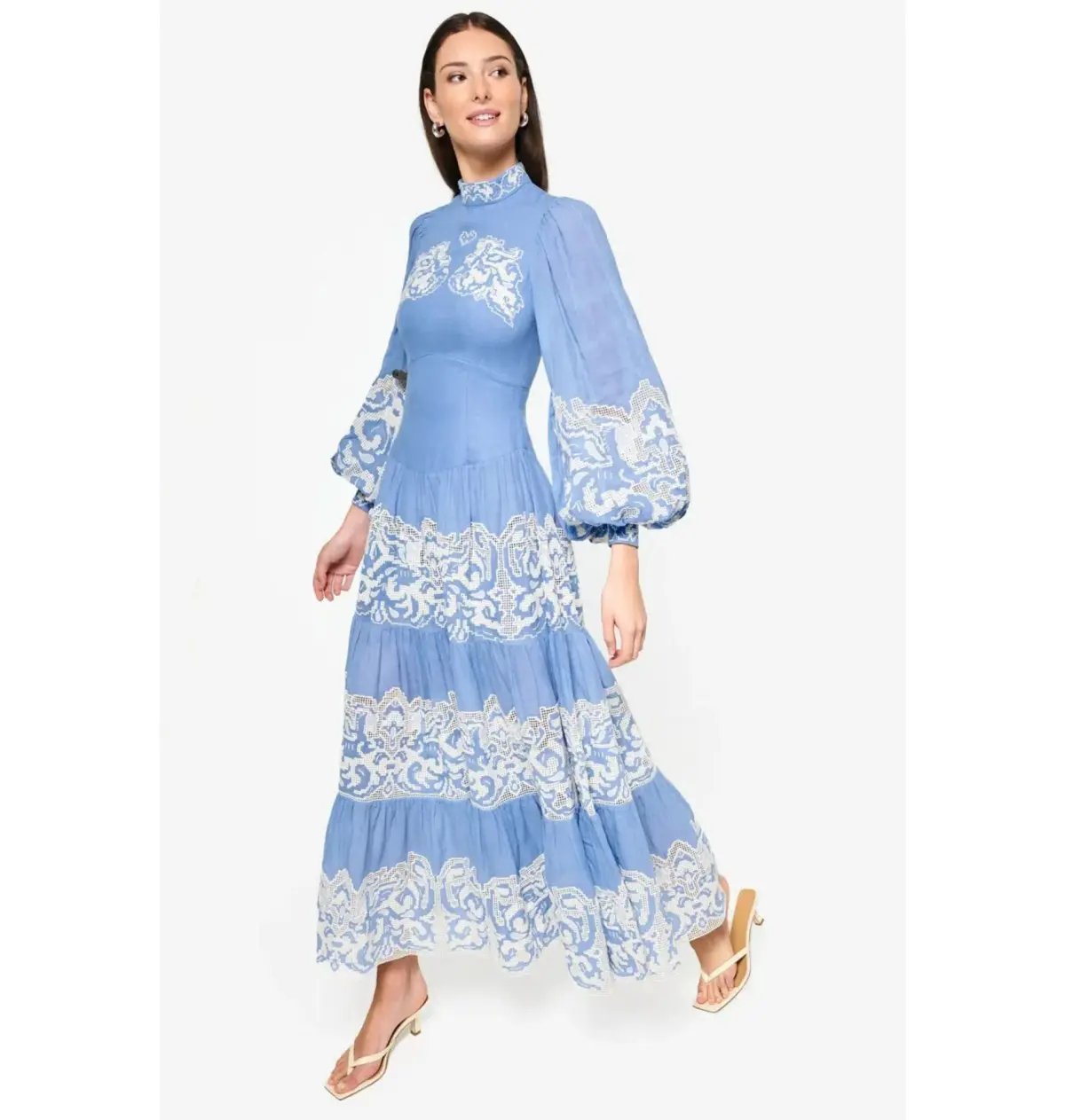 Alemais Arion Midi Dress Cornflower Blue Size AU 8 photo 4
