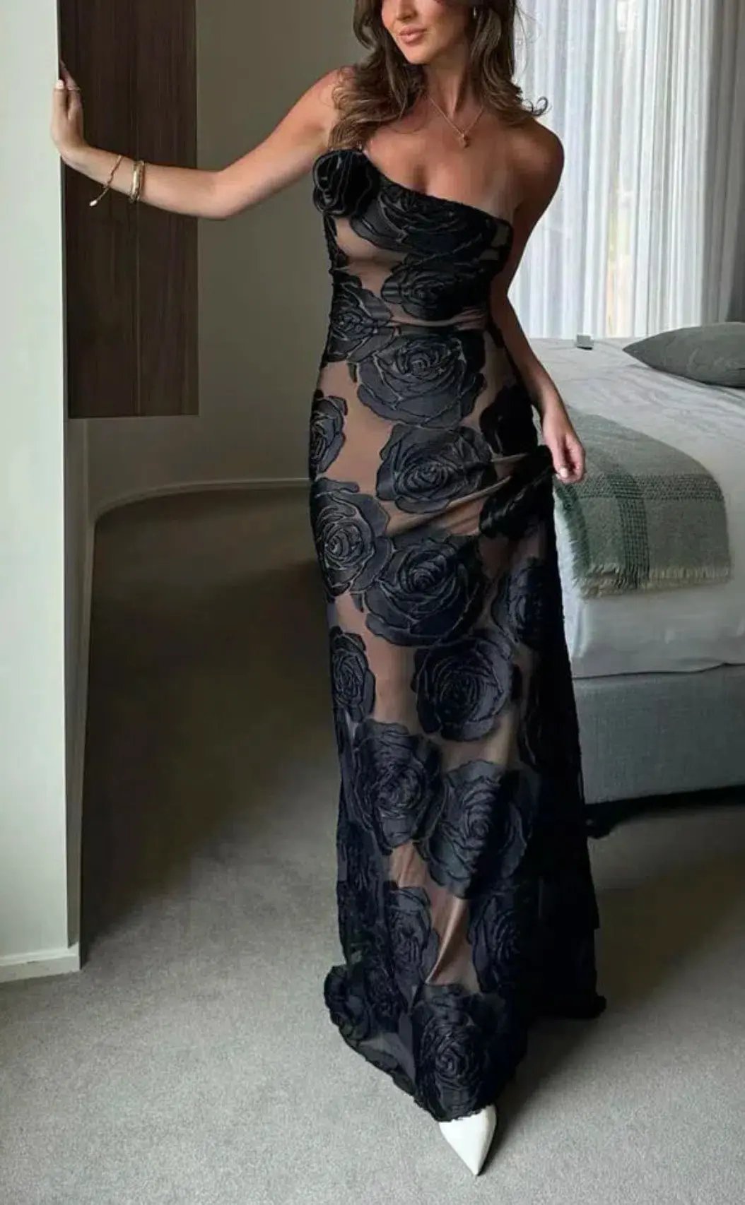 Arcina Ori Marcella Dress Maxi Black Size AU 8 photo 6