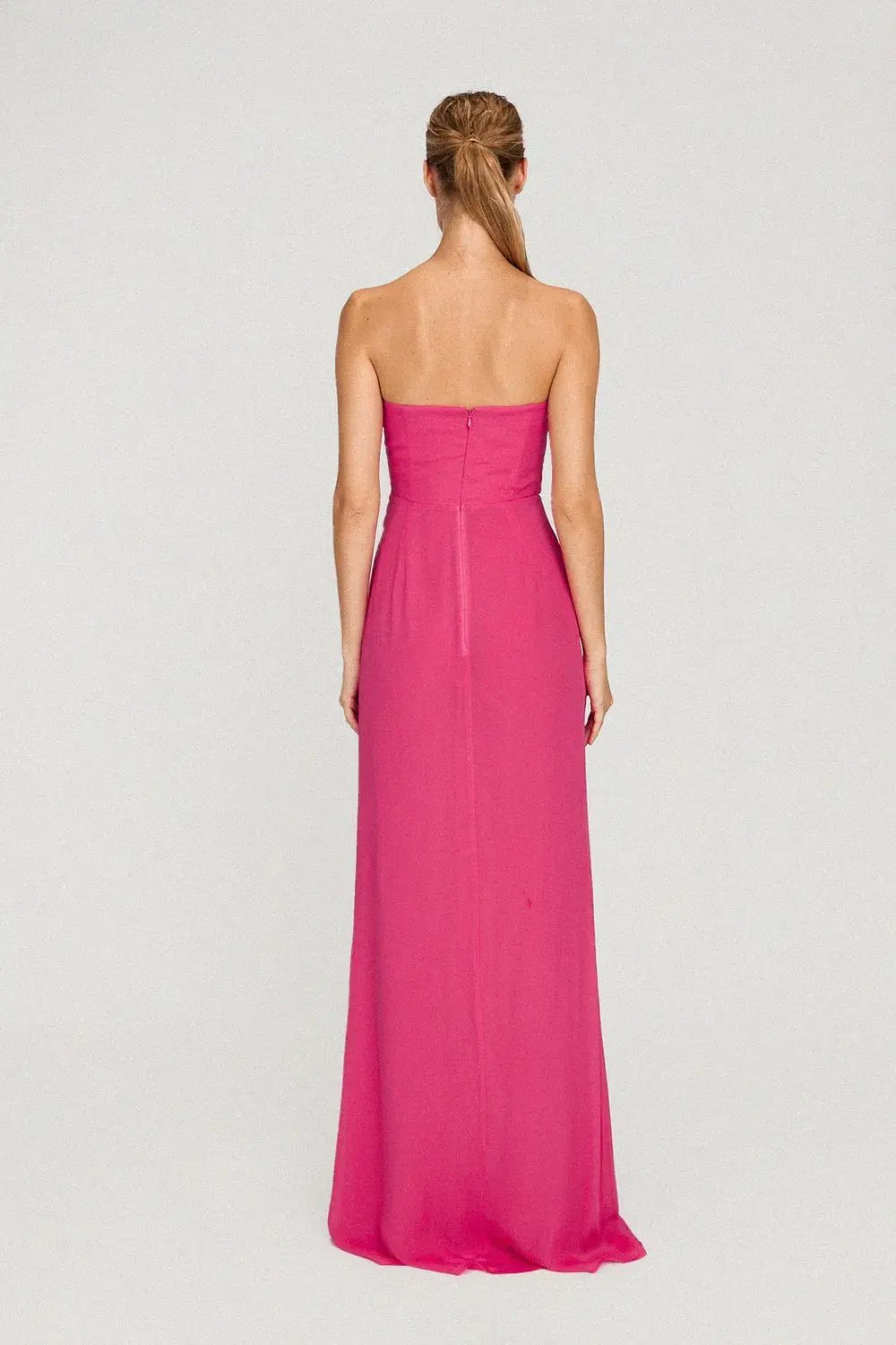Sau Lee Hera Maxi Dress Hot Pink Size 8 photo 3
