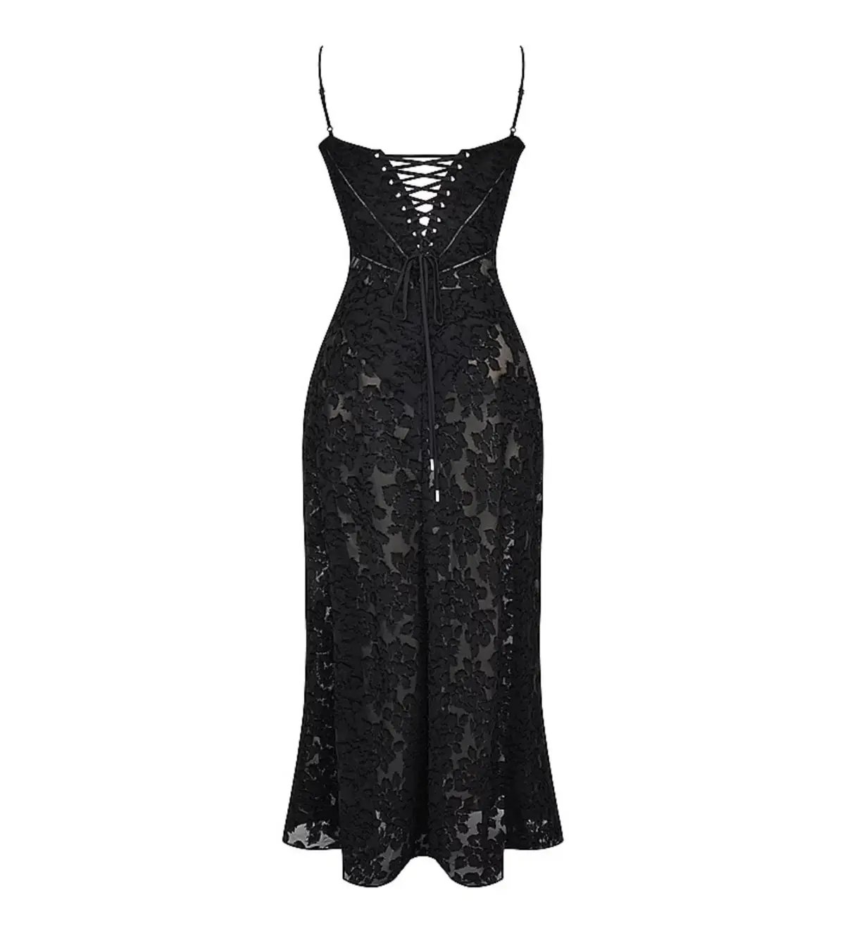 House of CB Seren Floral Lace Back Maxi Dress Black Size S/AU 8 photo 8