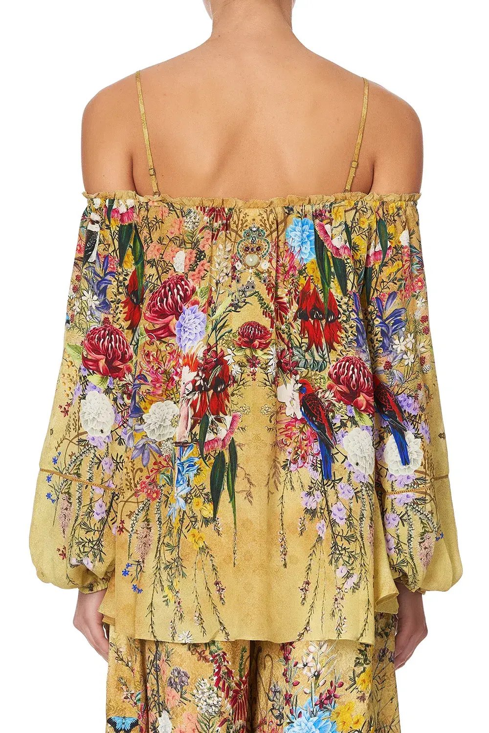 Camilla Among the Gumtrees Off Shoulder Halter Top and Maxi Skirt With Double Frill Set Print Size L photo 2
