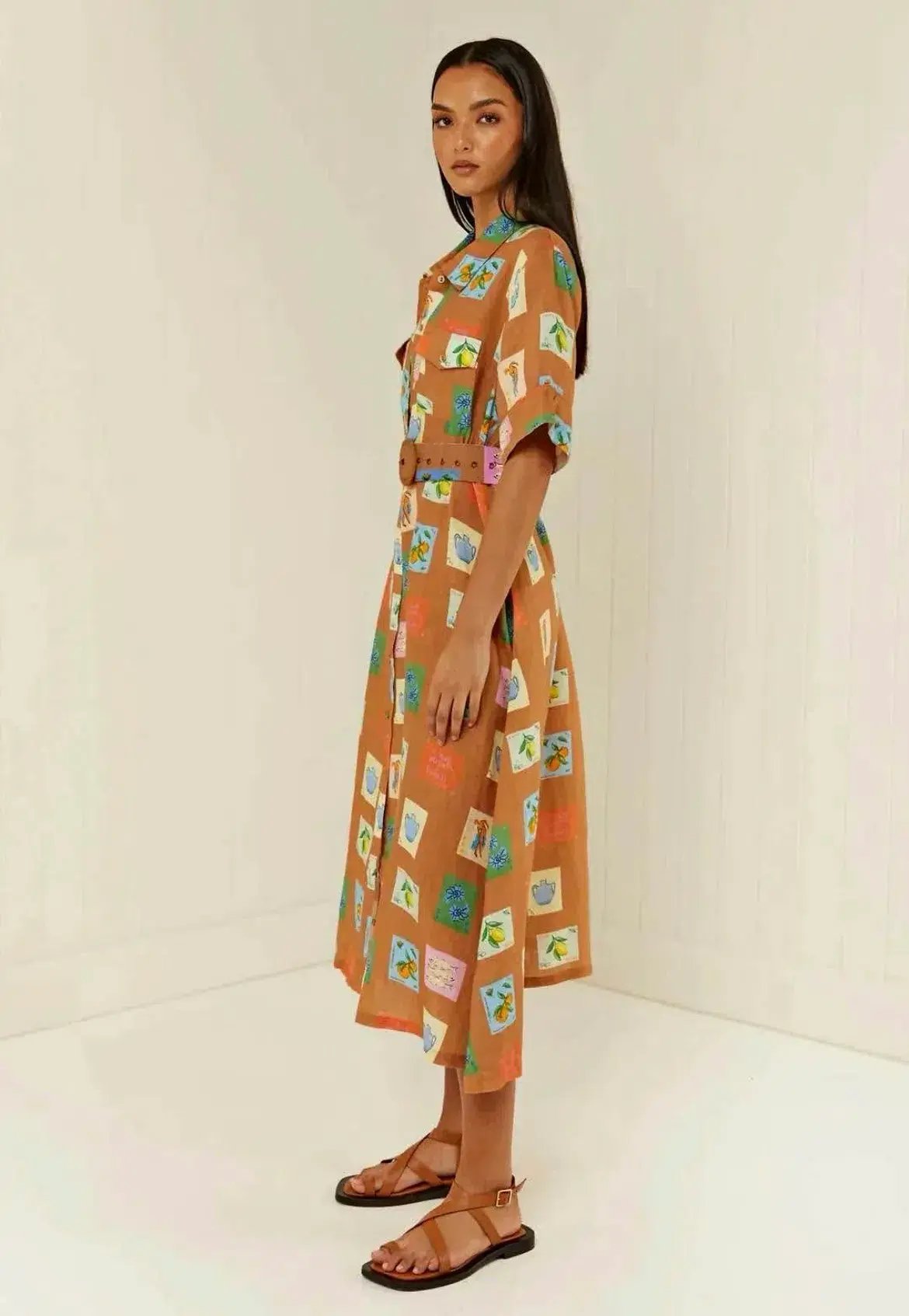 Palm Noosa Souvenir Shirt Dress Multi Size 14 photo 2
