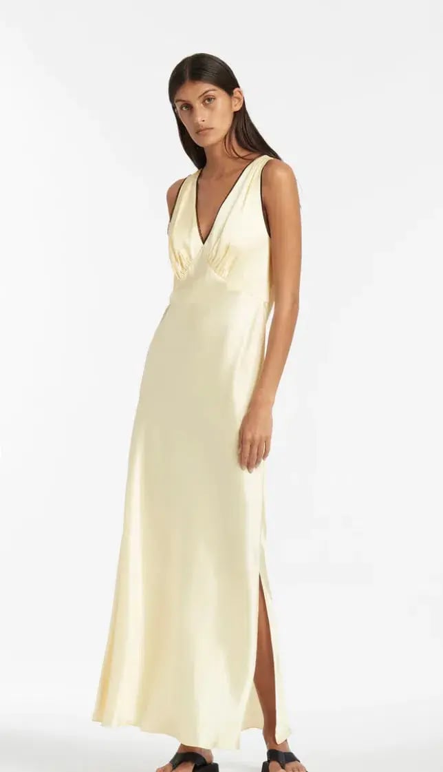 Sir the Label Willa V Neck Midi Dress Yellow Size 2 / AU 10 photo 4