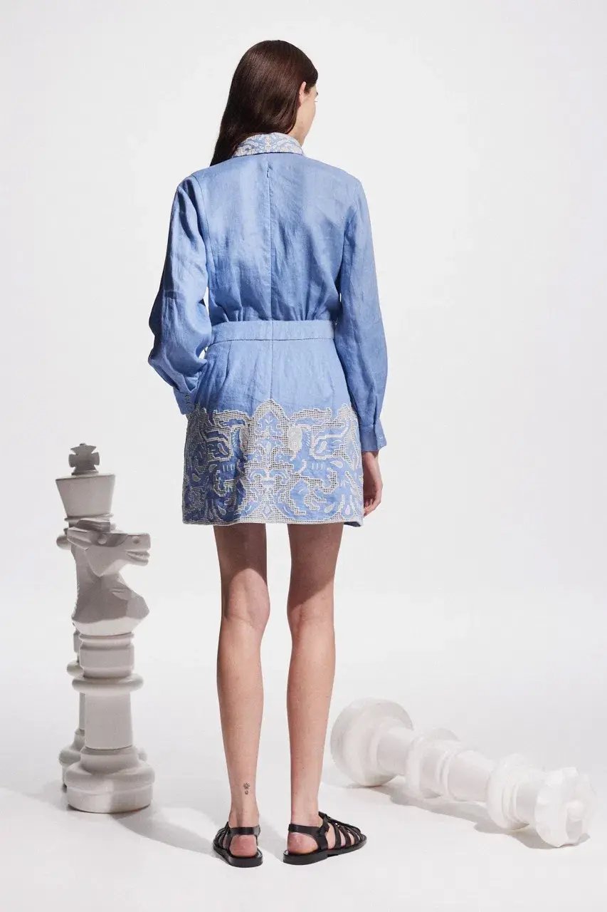 Alemais Arion Mini Dress Cornflower Blue Size AU 10 photo 13
