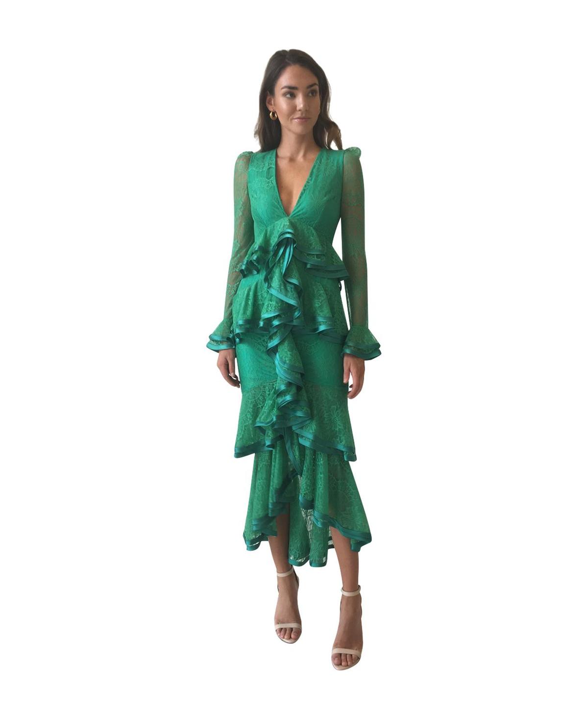 Nicola Finetti Maia Dress Green size 12 photo 2