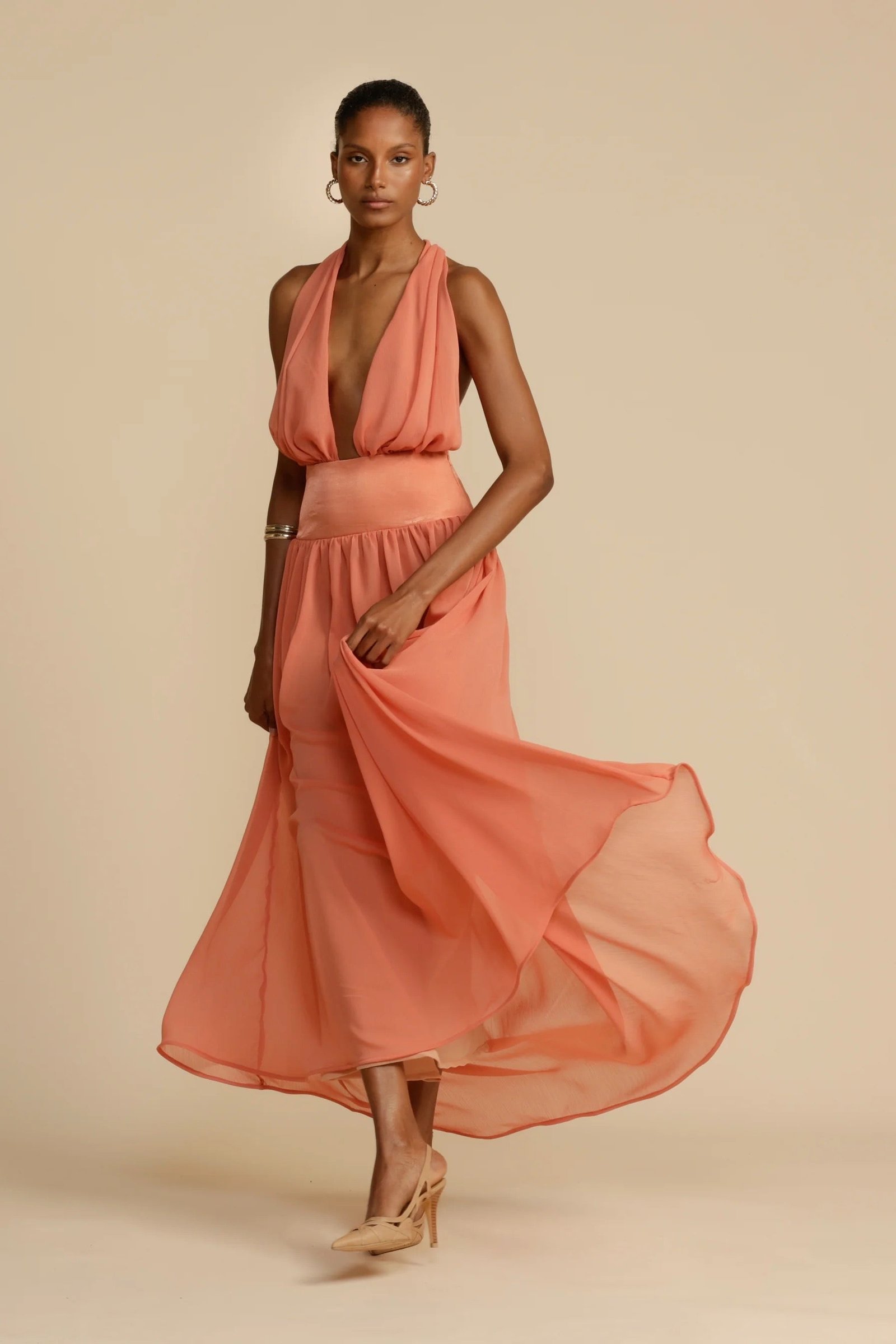 ARCINA ORI SERENA DRESS - CORAL photo 3