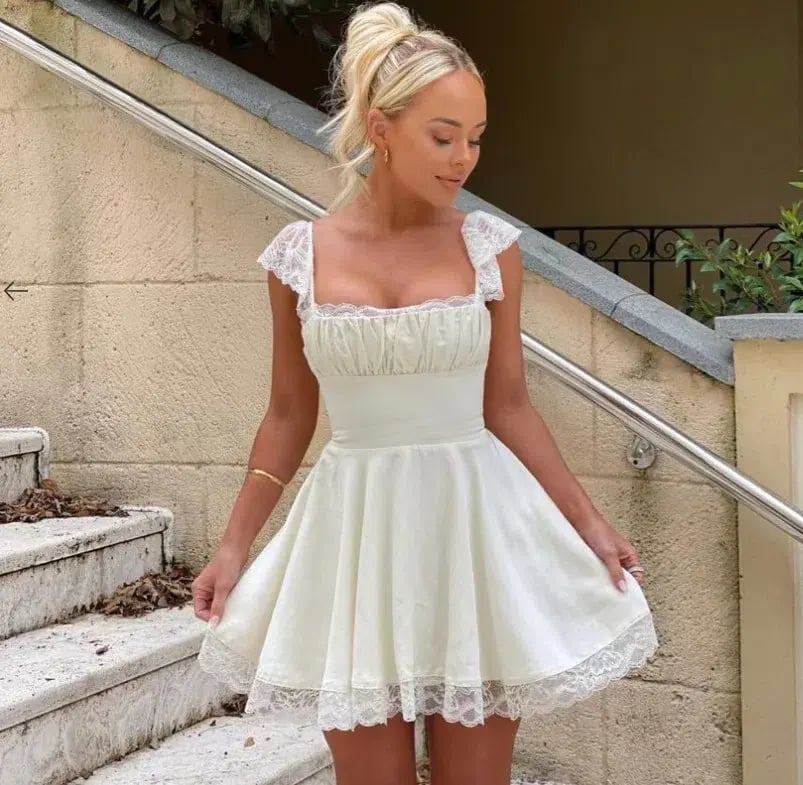 House of CB Kaia A-line Mini Dress Ivory Size S / Au 8 photo 2