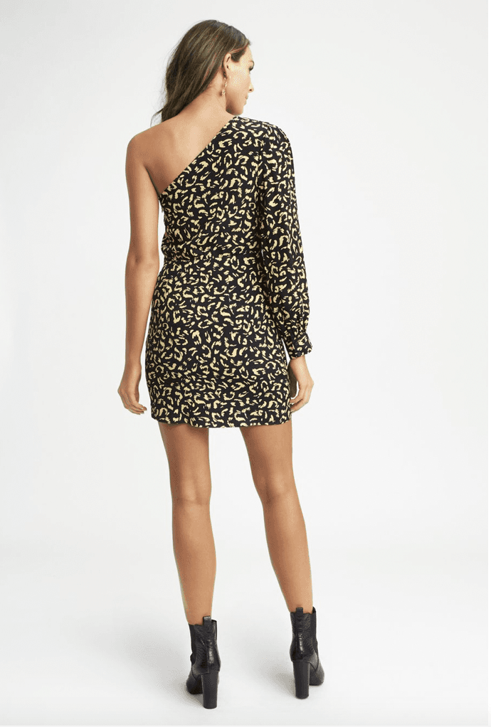 Kookai LEOPARD ONE SHOULDER DRESS SIZE 38 photo 3