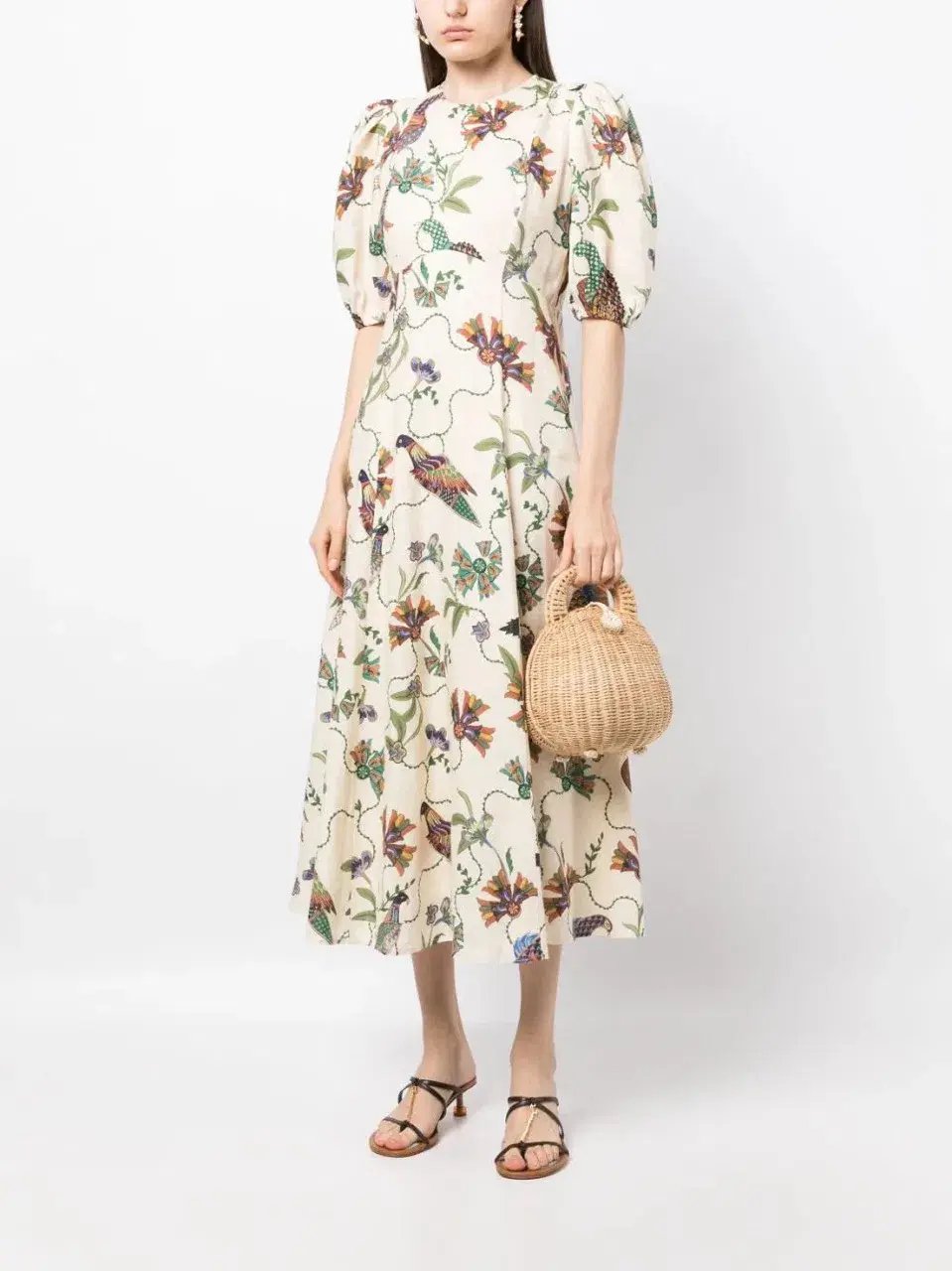 Alemais Birdie Midi Dress Print Size AU 10 photo 4