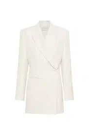 Camilla & Marc Riba Mini Blazer Dress in Cream Size 8 photo 3