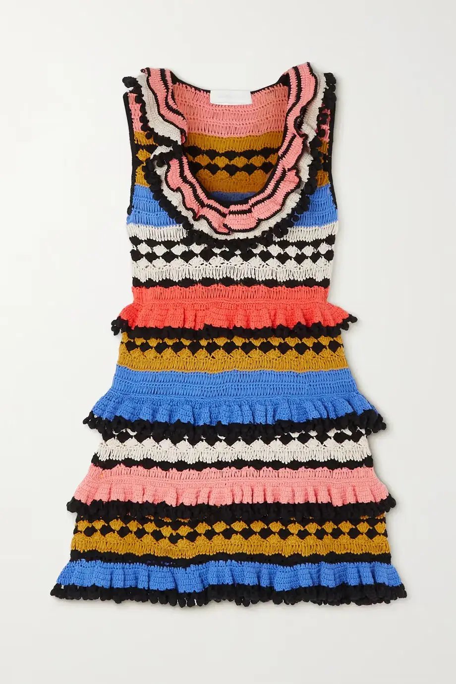 Zimmerman Tiggy Frill Mini Dress Multi Size 1/AU 10 photo 3
