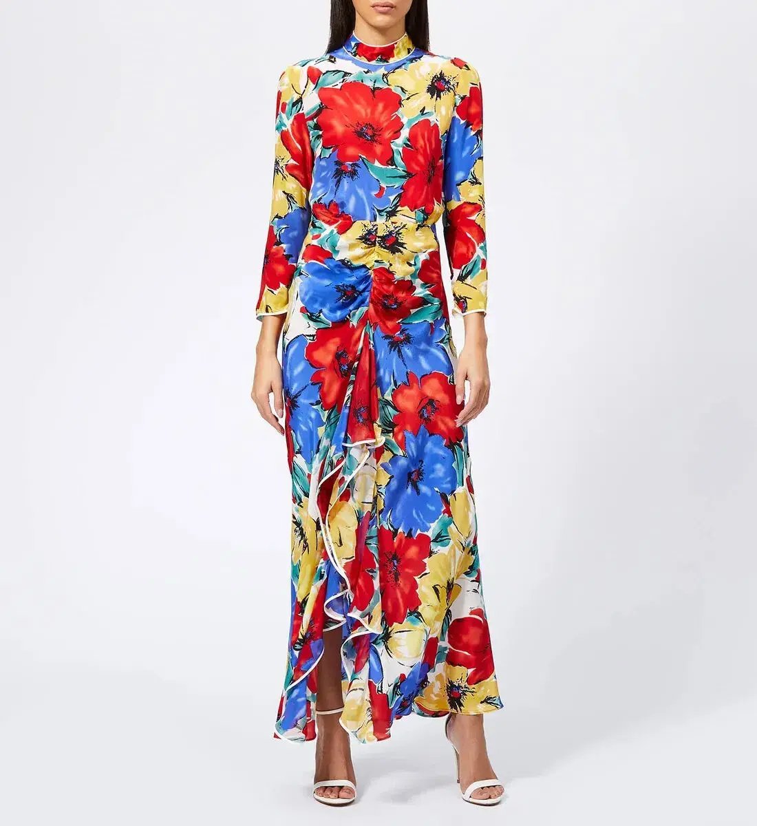 RIXO London Lucy Diana' Floral High-Neck Backless Dress Size M/Au 12 photo 3