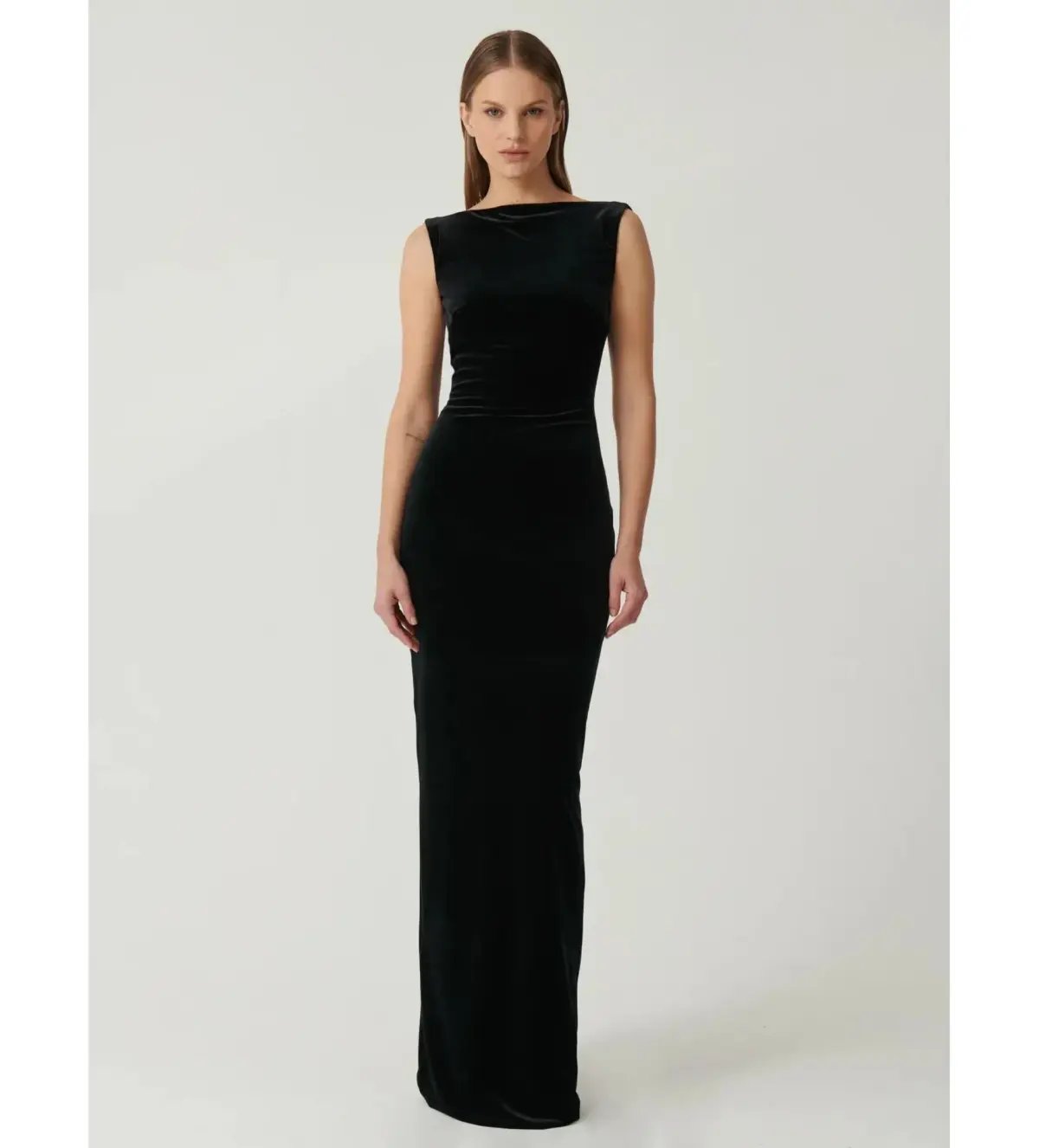 Effie Kats Verona Gown Black Velvet Size AU 6 photo 4