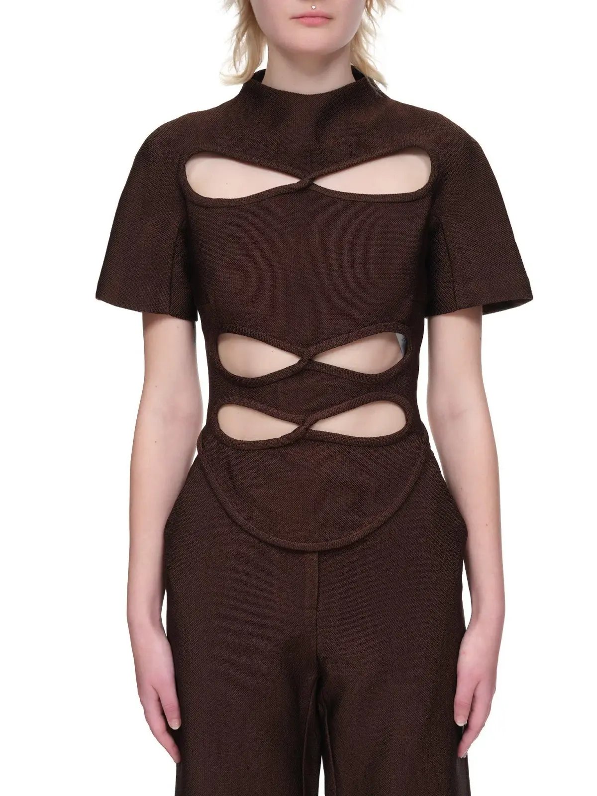 Christopher Esber Infinity Multi Loop Top Brown Size 6 photo 2