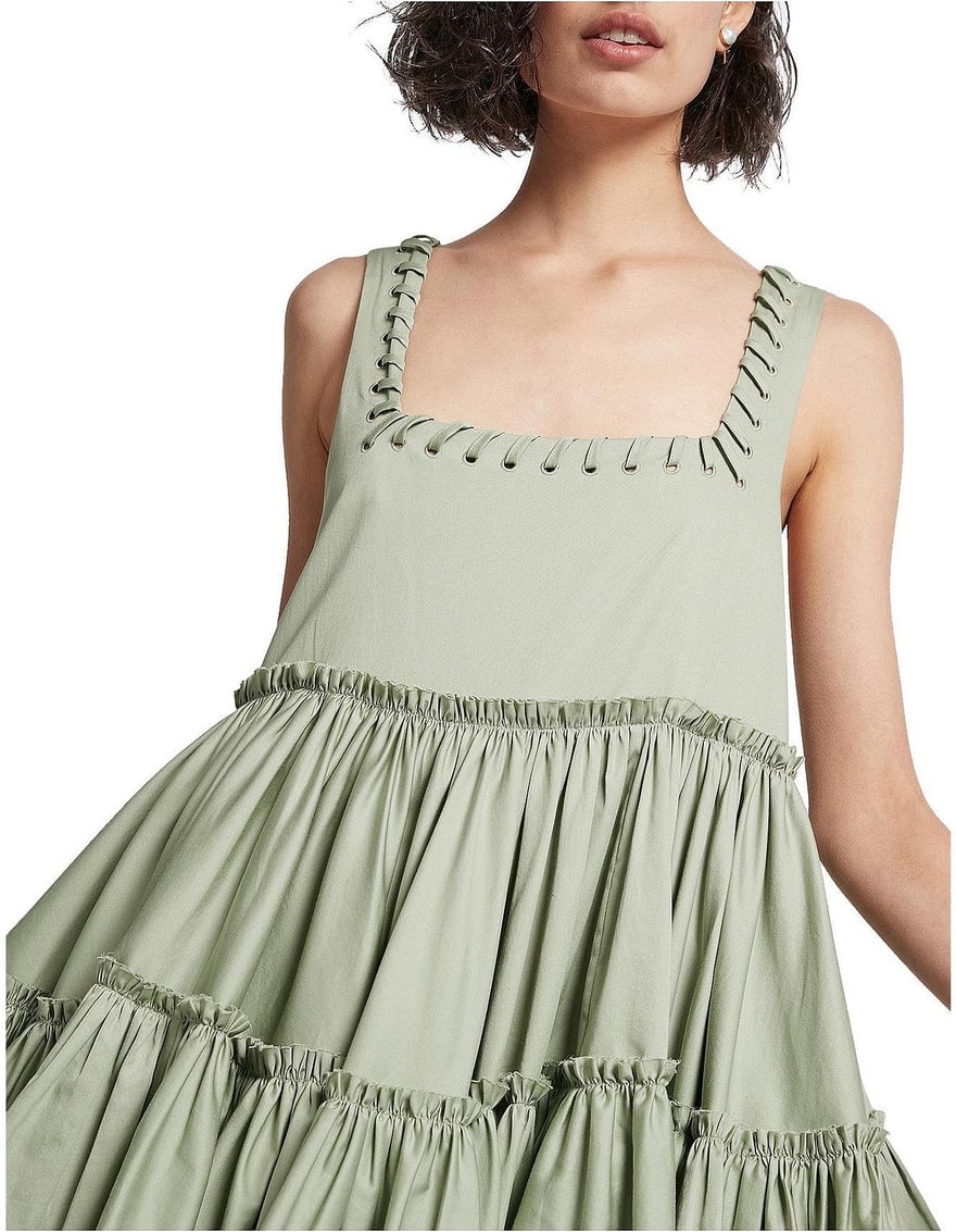 Aje Hushed Mini Dress Green photo 2