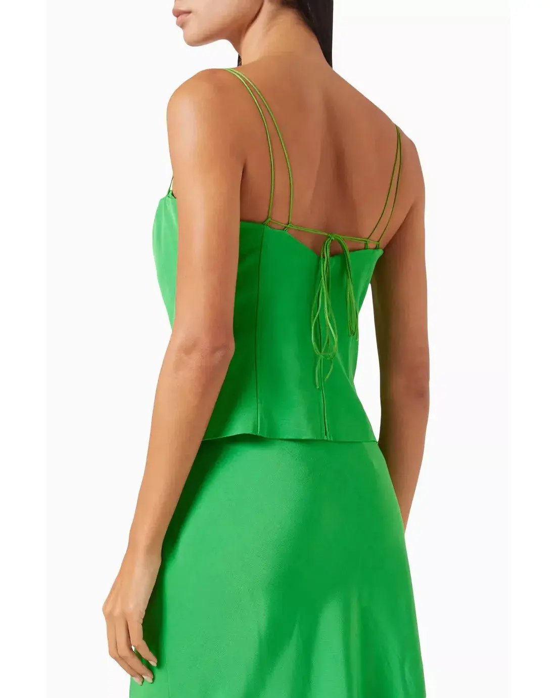 Viktoria and Woods Saxophone Top in Size 1/ AU 8 & Hillcrest Maxi Skirt in Size 2/ AU 10 Set in Viscose Green photo 3