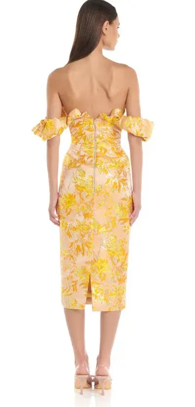 Eliya The Label Brielle Dress Yellow Size AU 10 photo 3