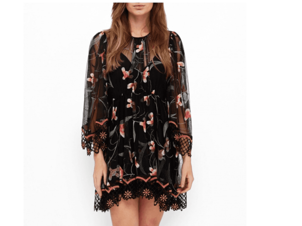 Alice McCall Wish You Were Here Mini Dress in Black Sugar Plum Size 10 photo 4