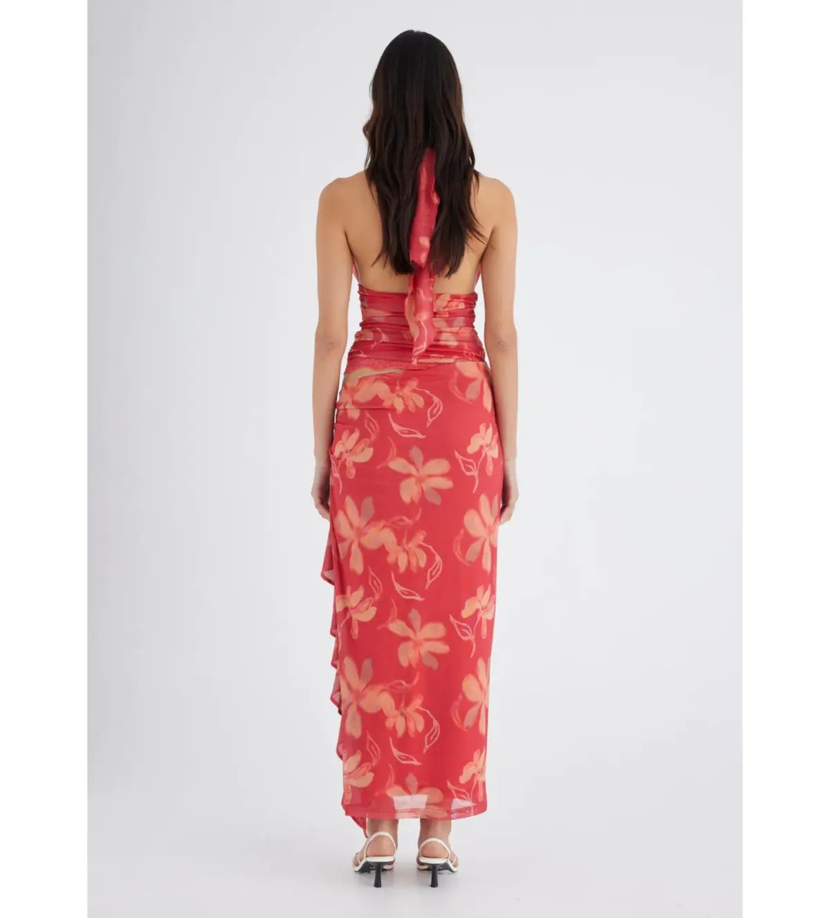 BENNI Penelope Dress Hibiscus Floral Size 8 photo 3