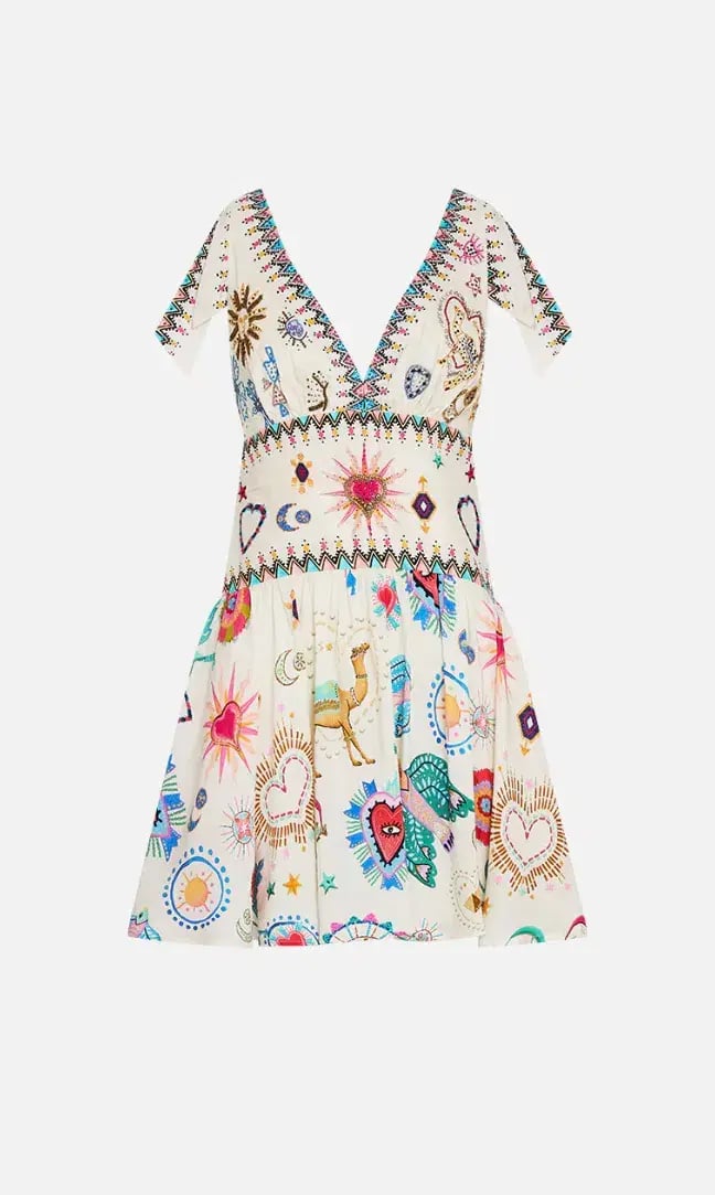 Camilla  Tie Shoulder Short Dress Living in Colour Size L / AU 14 photo 5