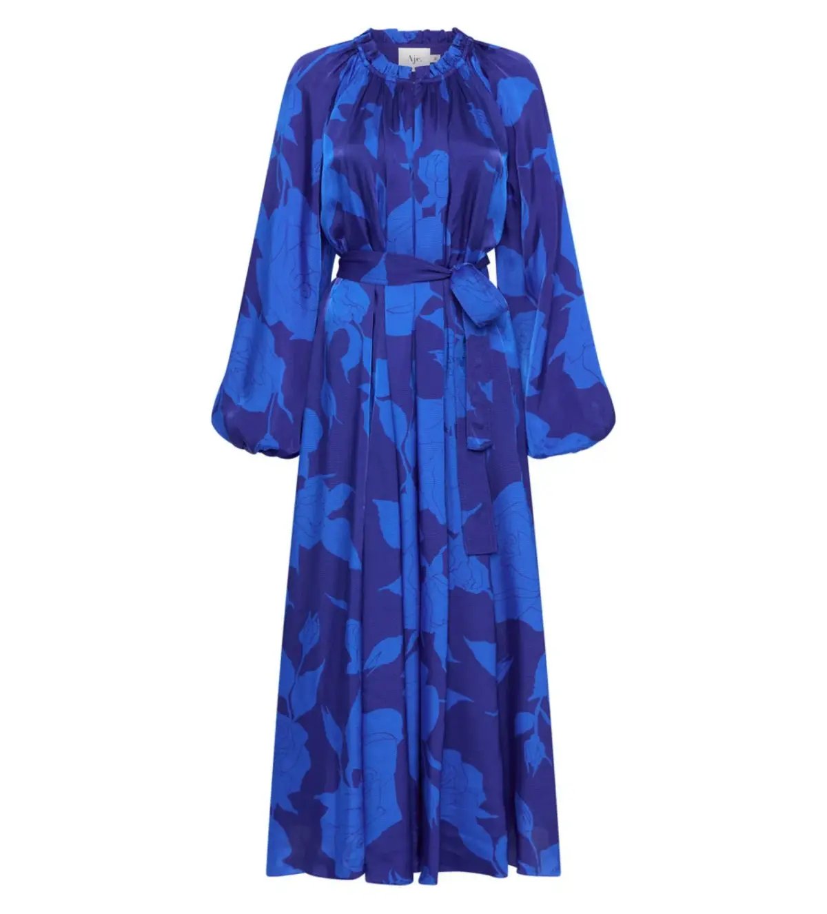 Aje Knowing  Belted Smocked Midi Dress Electric Rose Size AU 12 photo 4