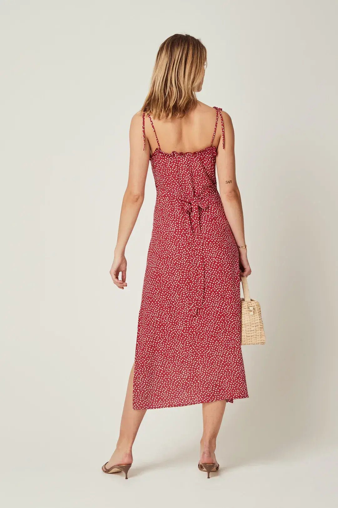 Auguste the Label River Della Midi Dress Red Size 12 photo 3