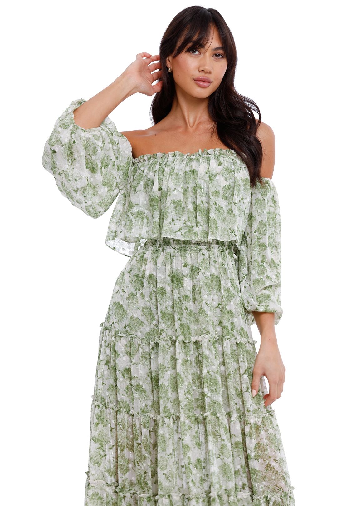 Cassandra Dress - Floral Green photo 2