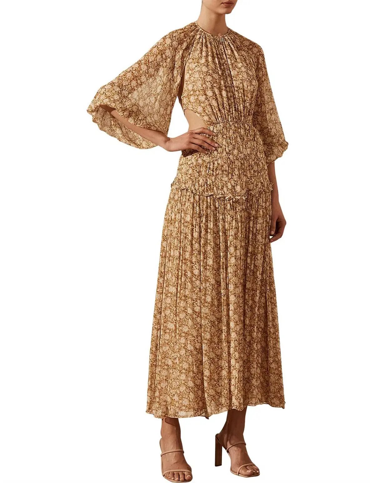 Shona Joy: Julia Cutout Backless Midi Dress photo 2