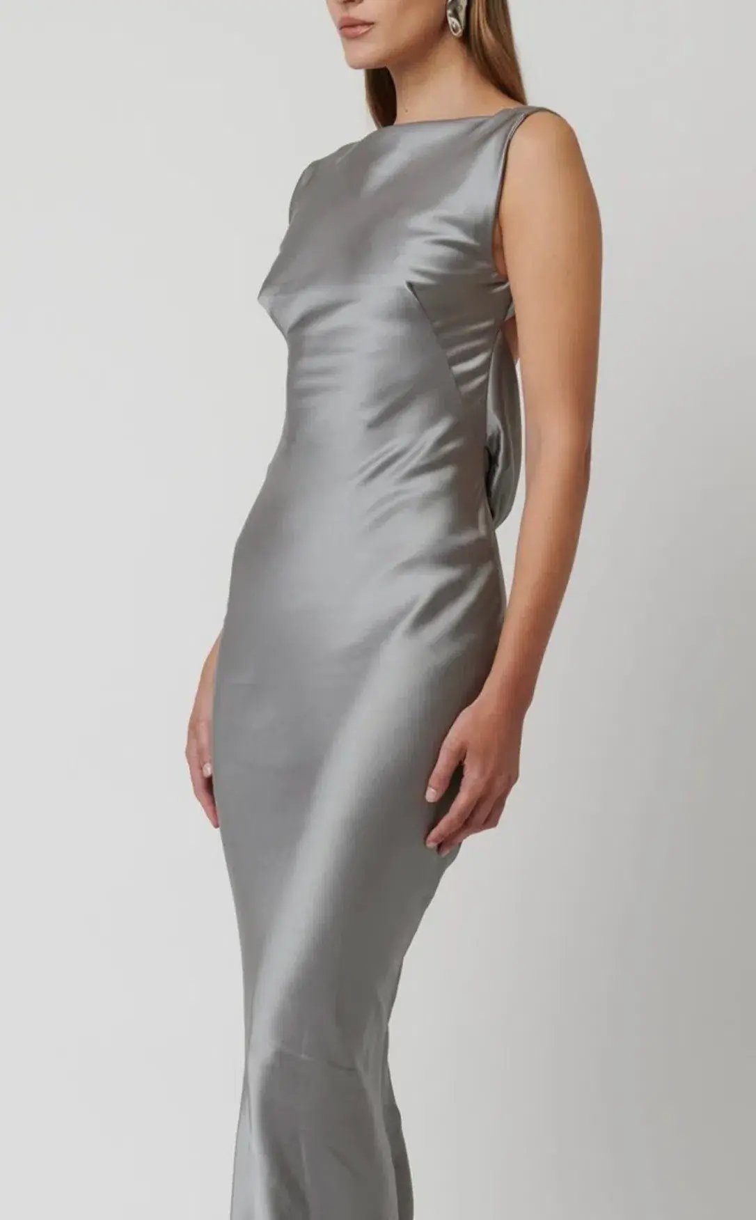 Effie Kats Karolina Gown Platinum Size 10 photo 4