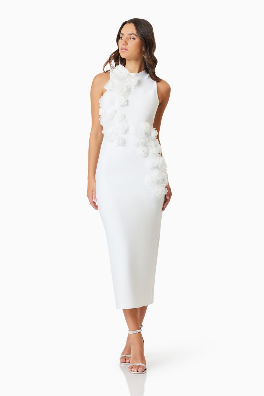 Elliatt Whitetail Midi Dress - Ivory photo 3