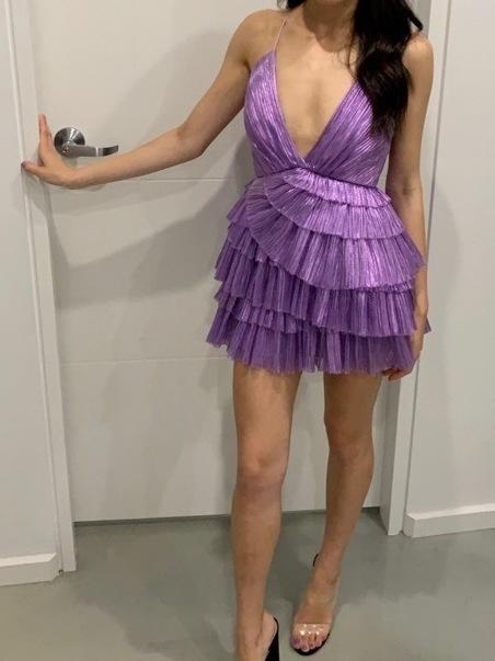 Alice McCall Don’t Be Shy Mini Dress Purple Size 4 photo 2