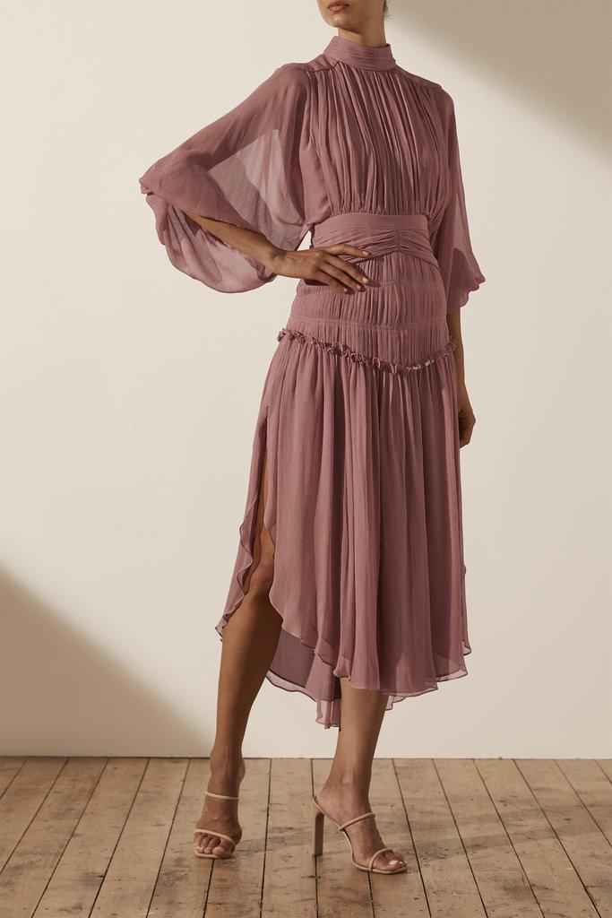 Shona Joy Olympia Midi Dress Pink Size 6 photo 2