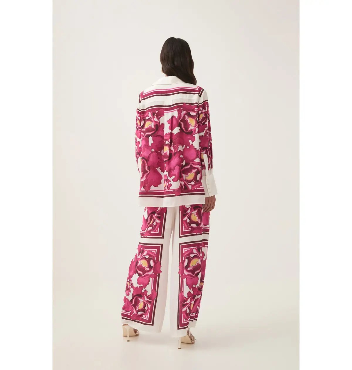 Aje Atomic Silk Shirt and Relaxed Pants Set Boldly Blooming Size AU 10 photo 5