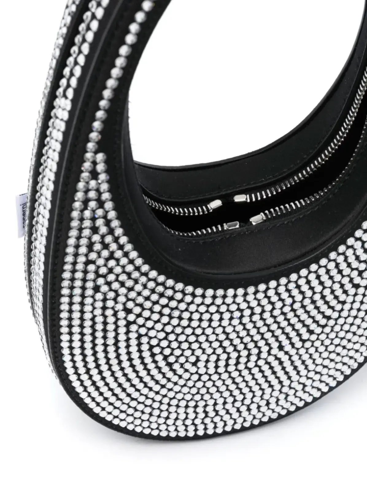 Coperni Crystal Embellished Mini Swipe Bag Black photo 4