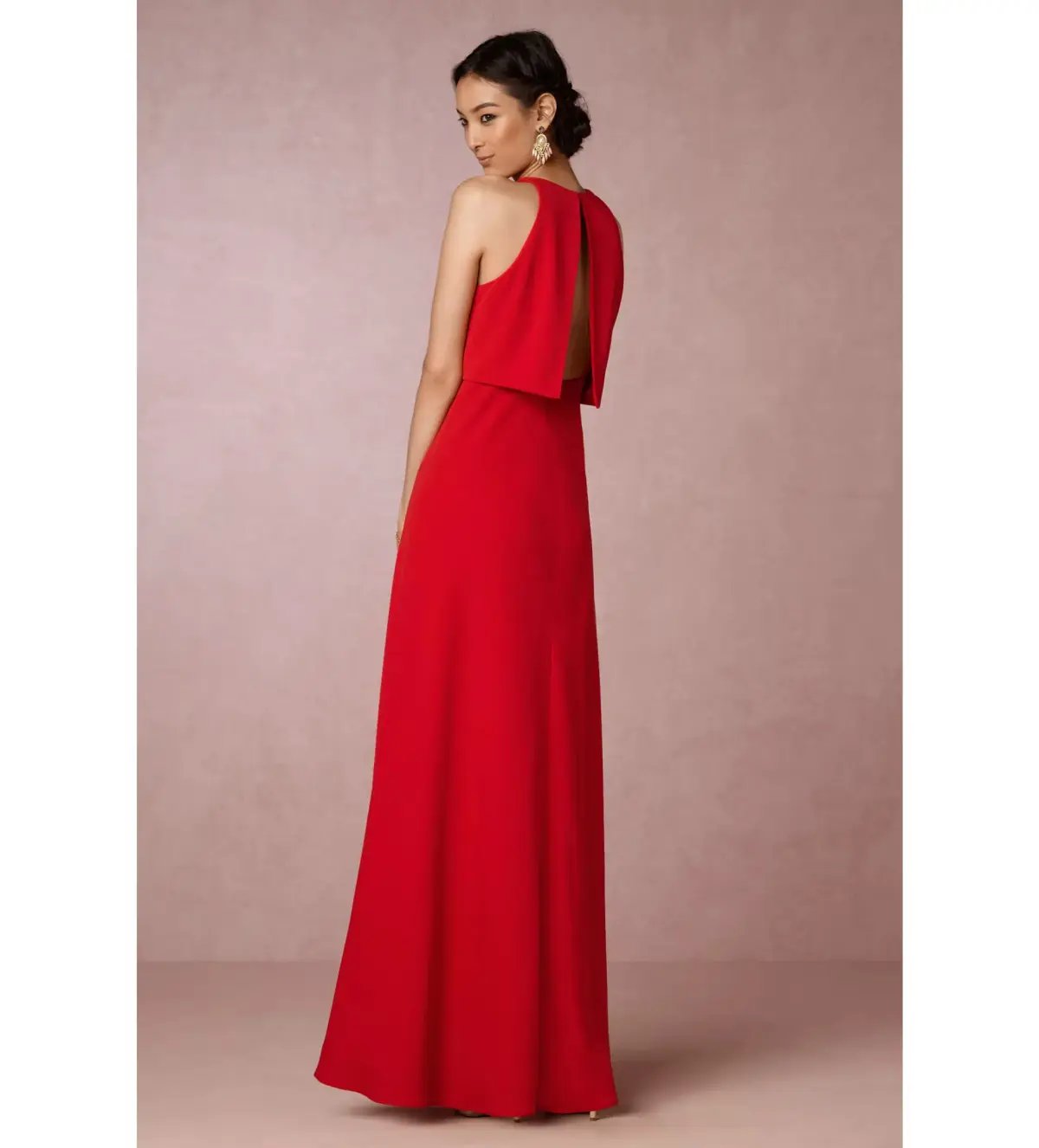 Jill Stuart Iva Crepe Maxi Dress in Red Size AU 10 photo 2