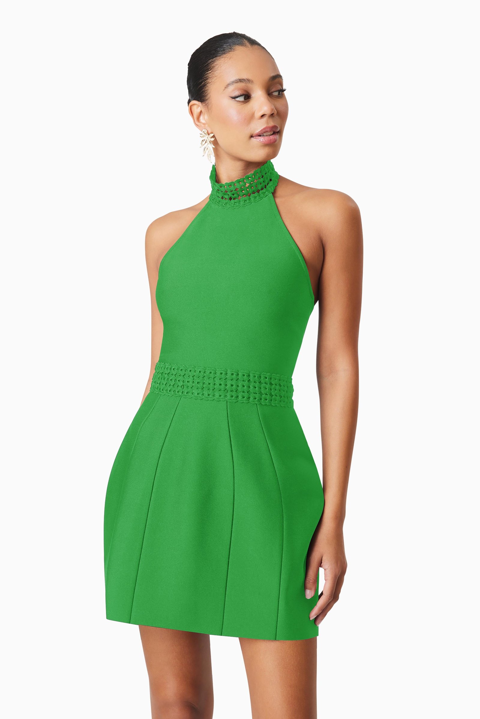 ELLIATT NEOMA MINI DRESS - KELLY GREEN photo 6