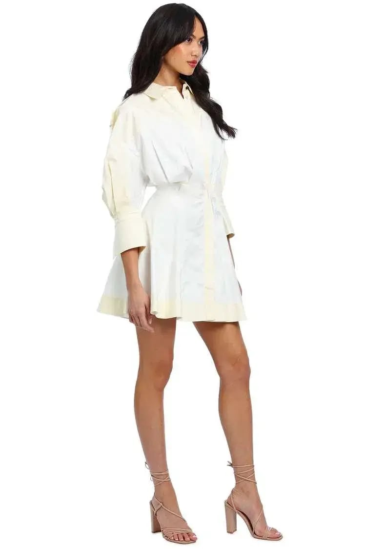 Acler Vienna Dress Cream White Size 10 photo 2