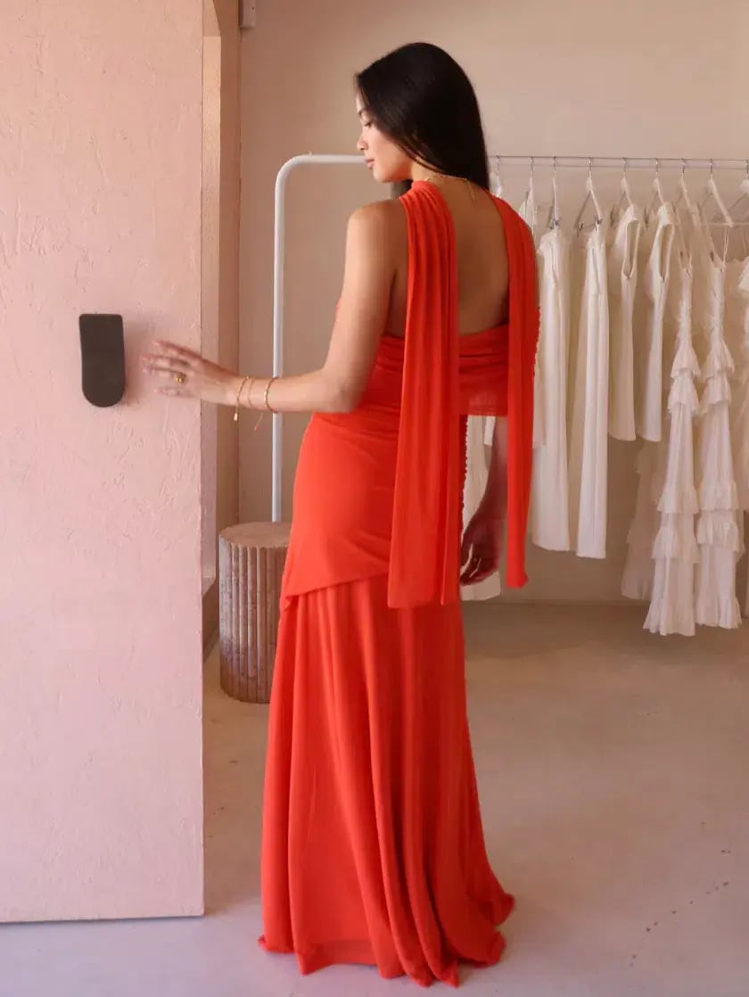 By Nicola  By Nicola Fiesta Off Shoulder Maxi Dress in Fiesta Size 8 photo 3