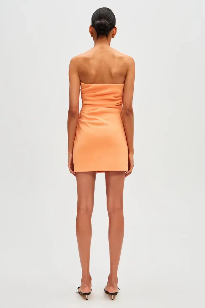 Misha Alston Crepe Mini Dress Tangerine  Size 10 photo 3