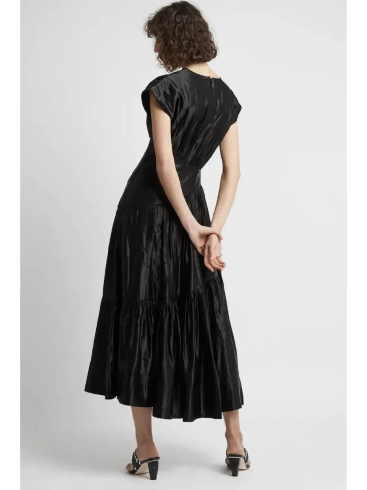 Aje Serendipity Reflection Midi Dress in Black Size AU 16 photo 3