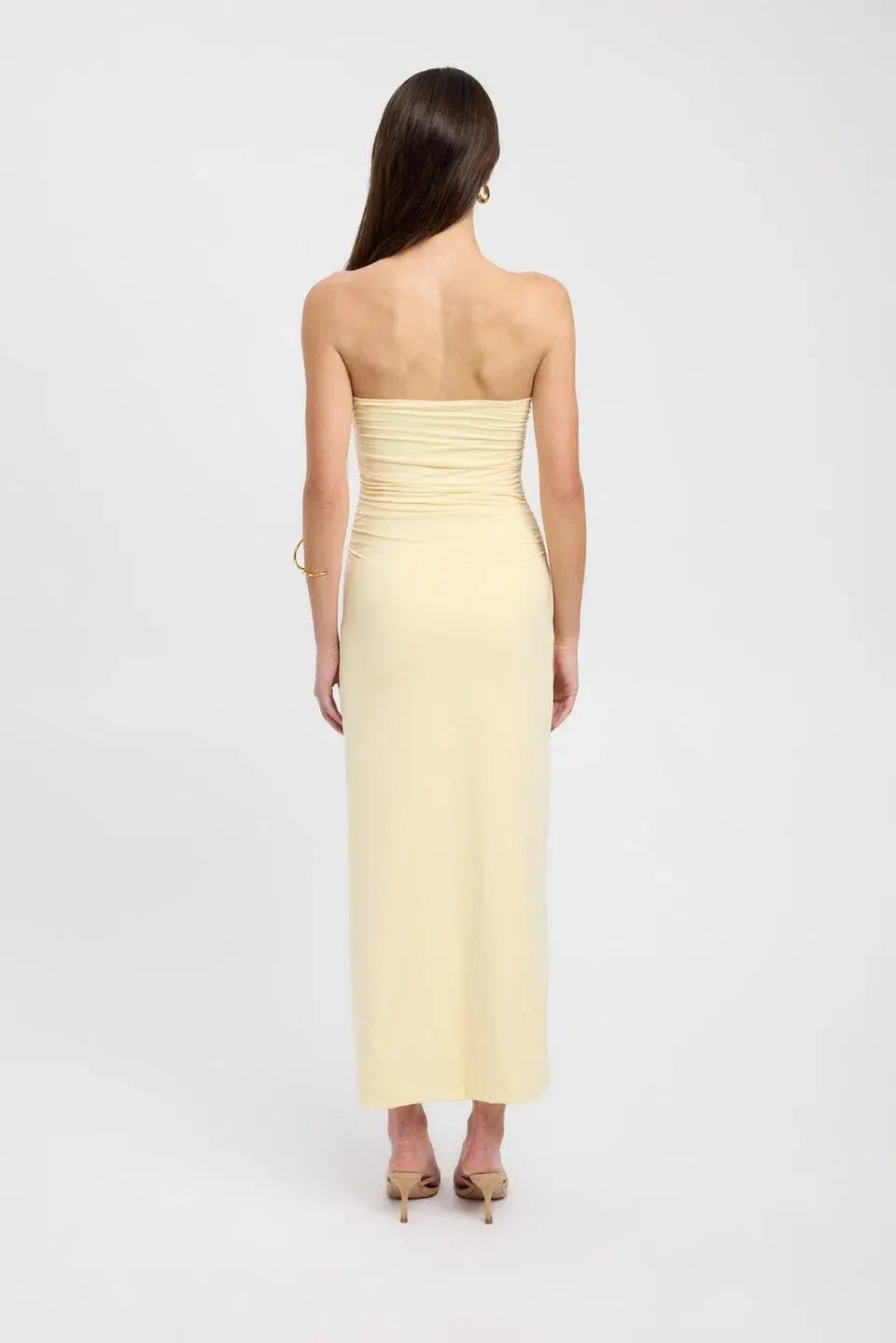 Kookai Tayla Trim Maxi Dress Yellow Size 8 photo 3