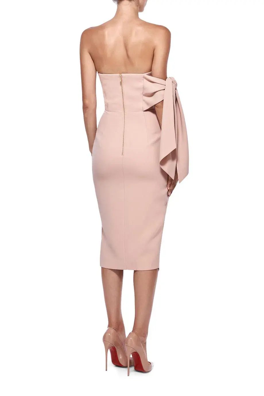 Misha Romi Structured Midi Dress Pink Size 8/S photo 3