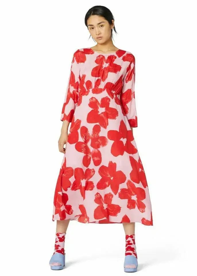 Gorman Poppy Long Dress Floral Size 8 photo 2