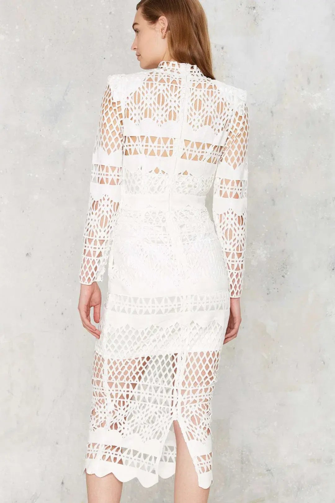 Asilio A Love Like That Cutout Midi Dress White Size 6 photo 5