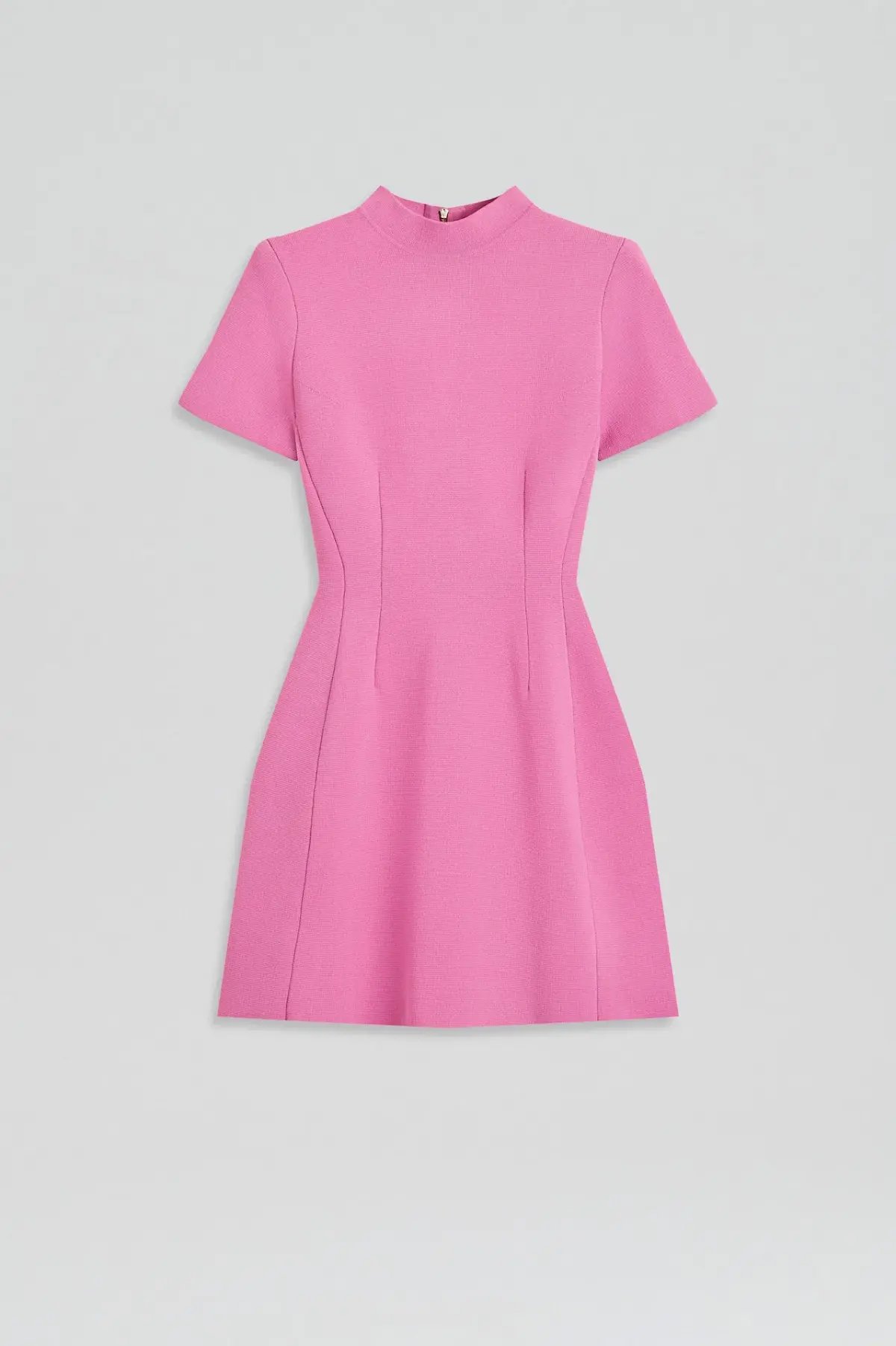 Scanlan Theodore Crepe Knit Peplum Mini Dress Peony Size XS / AU 6 photo 4