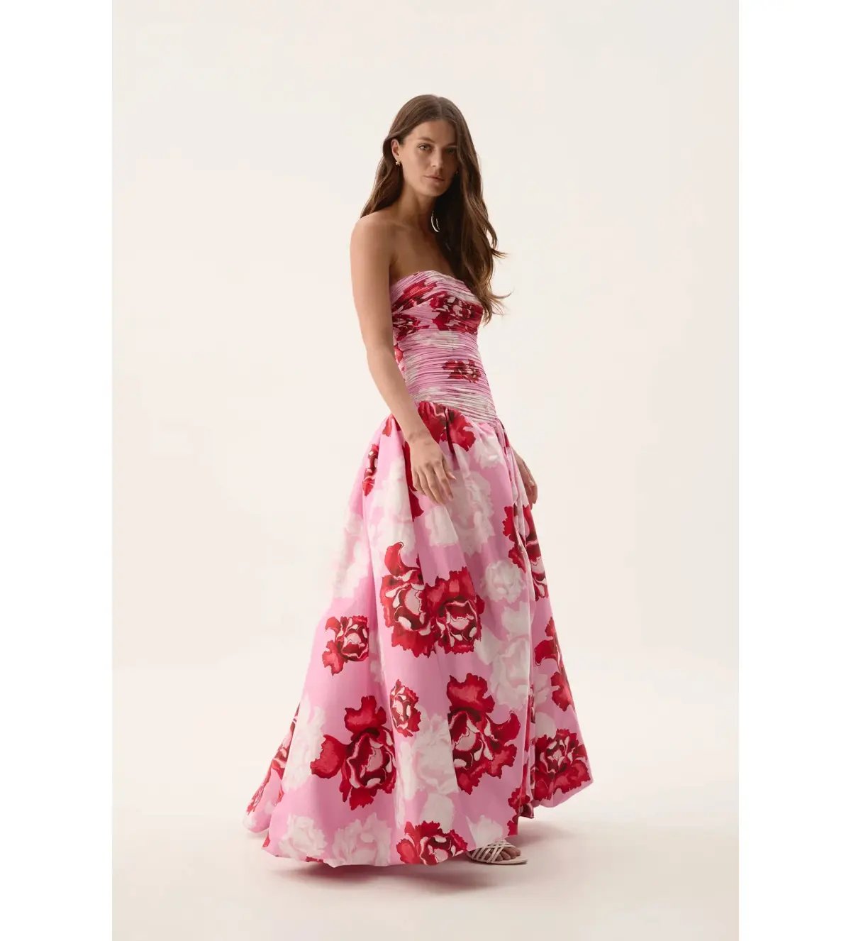 Aje Behold Maxi Dress in Pink Boldly Blooming Size 12 photo 3