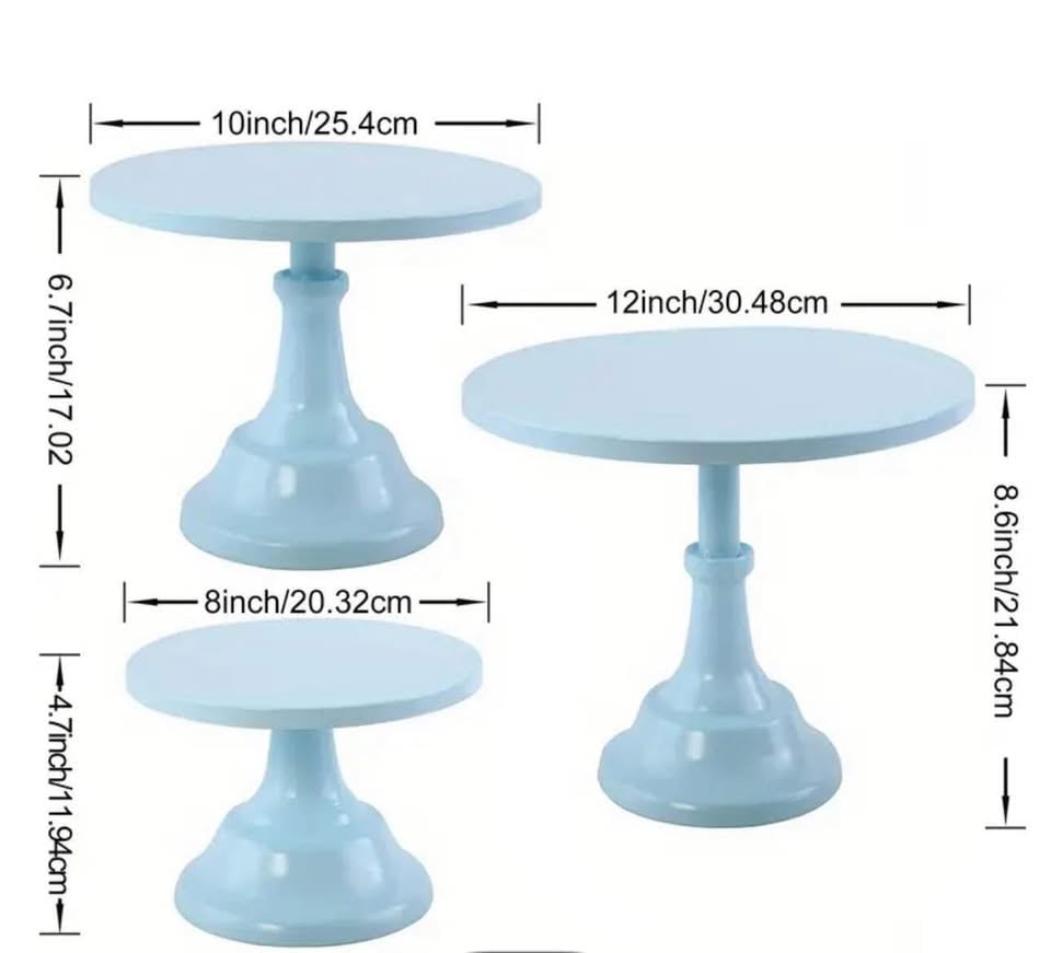 Event Hire - cake/ dessert stands 3pcs all colours available photo 3