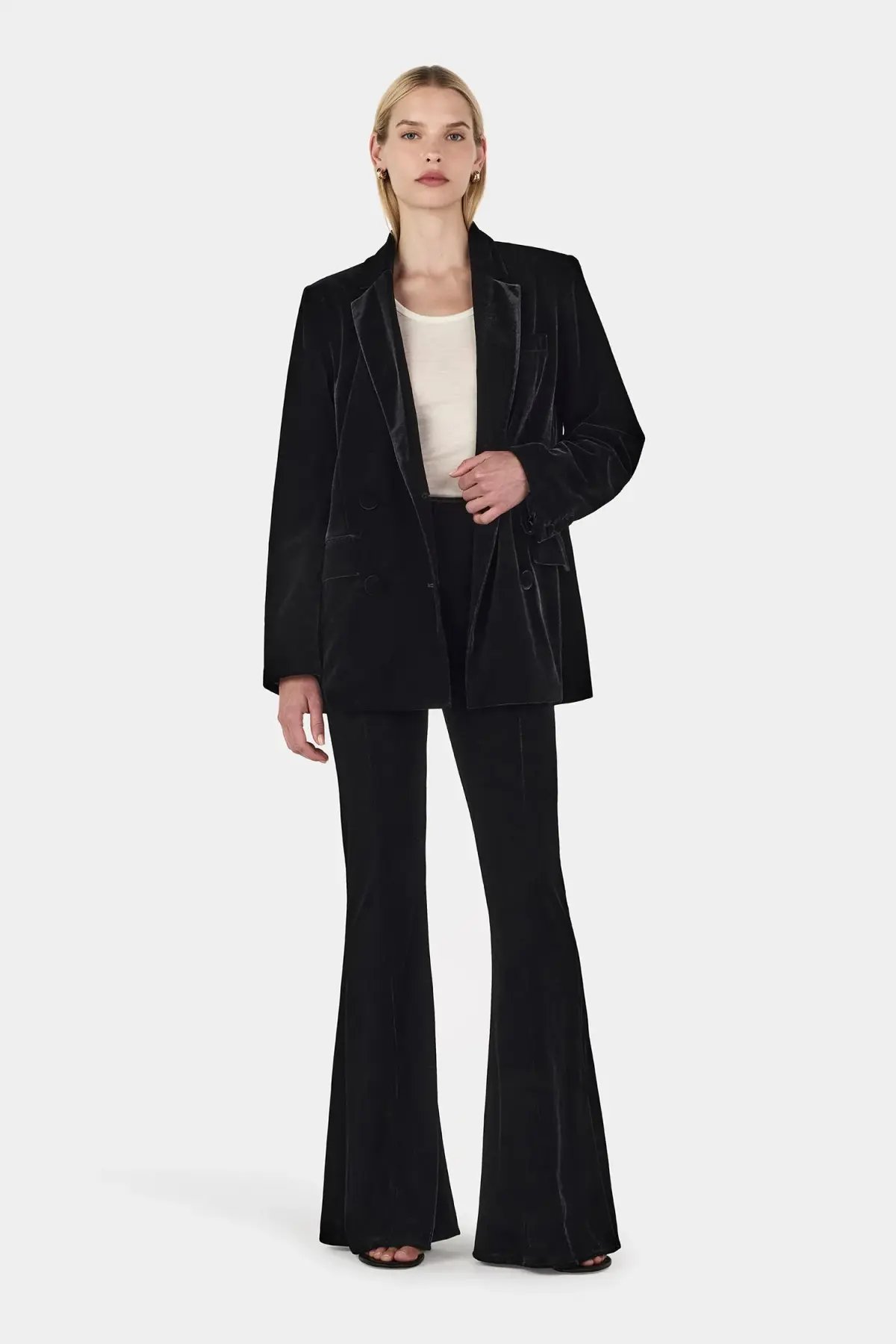 Hansen and Gretel Alistair Velvet Blazer Black Size 12/L photo 5