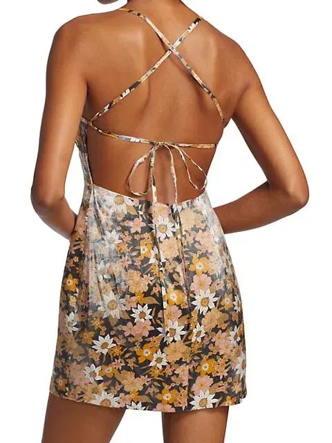 Rumer the Label Paloma Mini Dress Print Size 8 photo 3