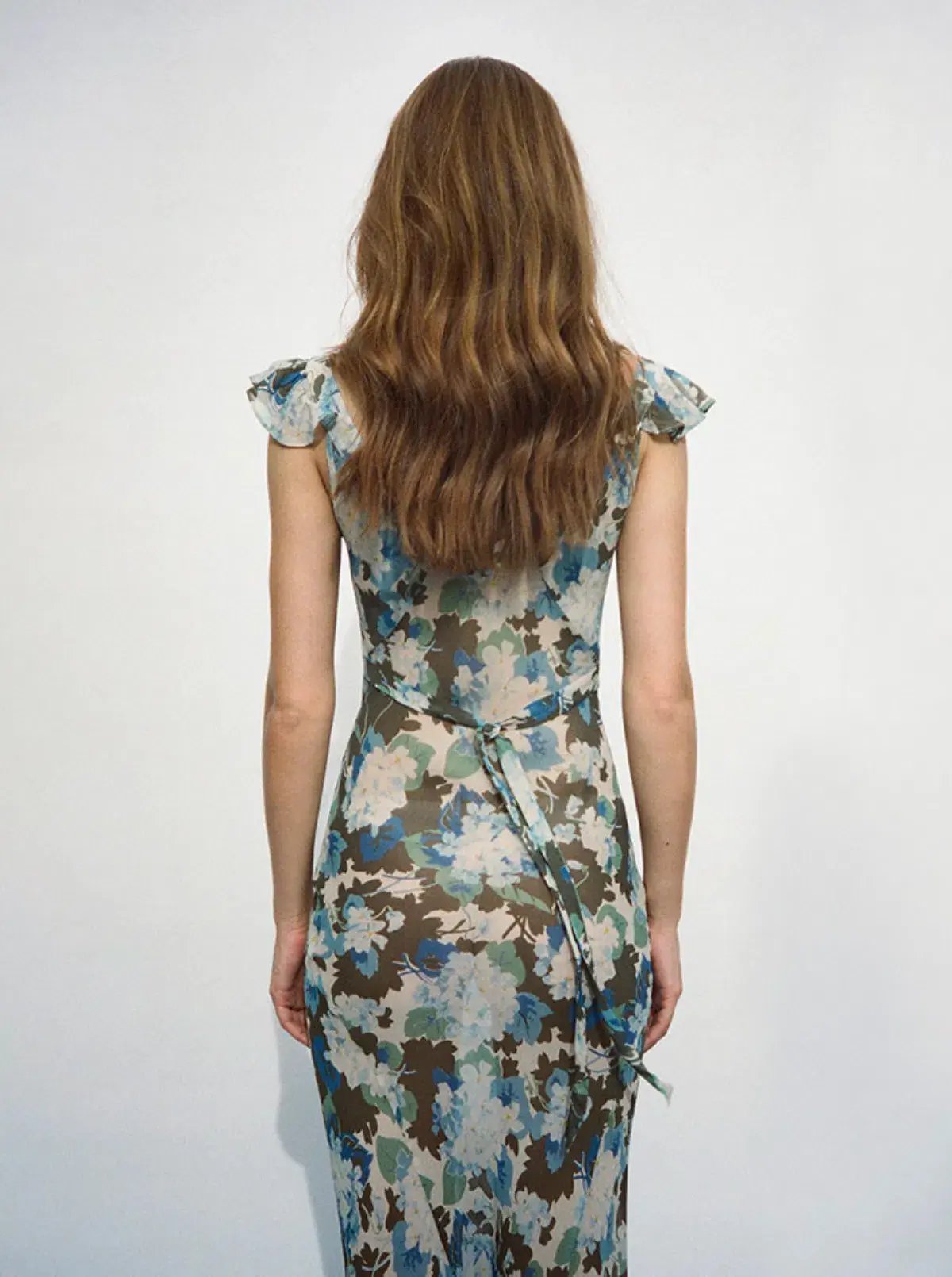 Realisation Par Lila Maxi Dress Blue Hydrangea Print Size S / AU 6-8 photo 2